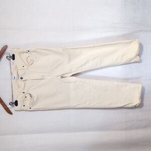 Edwin Bree Crop Jean Cream Color Slim Straight Leg Size 32